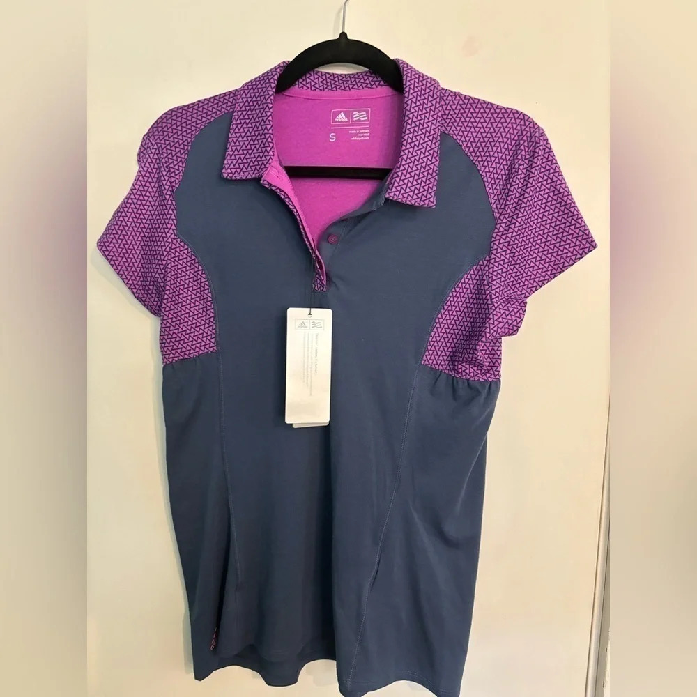 NWT adidas  Womens Clmlt Advgeo SS‎ polo size small Golf Tennis Pickleball